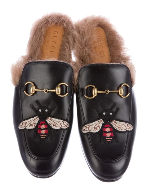 gucci fur slippers women's.